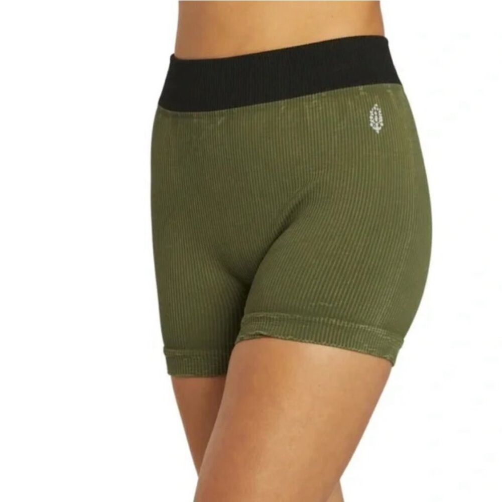 Free People Movement Happiness Runs Prajna Shorts XS/S Army Green NWOT